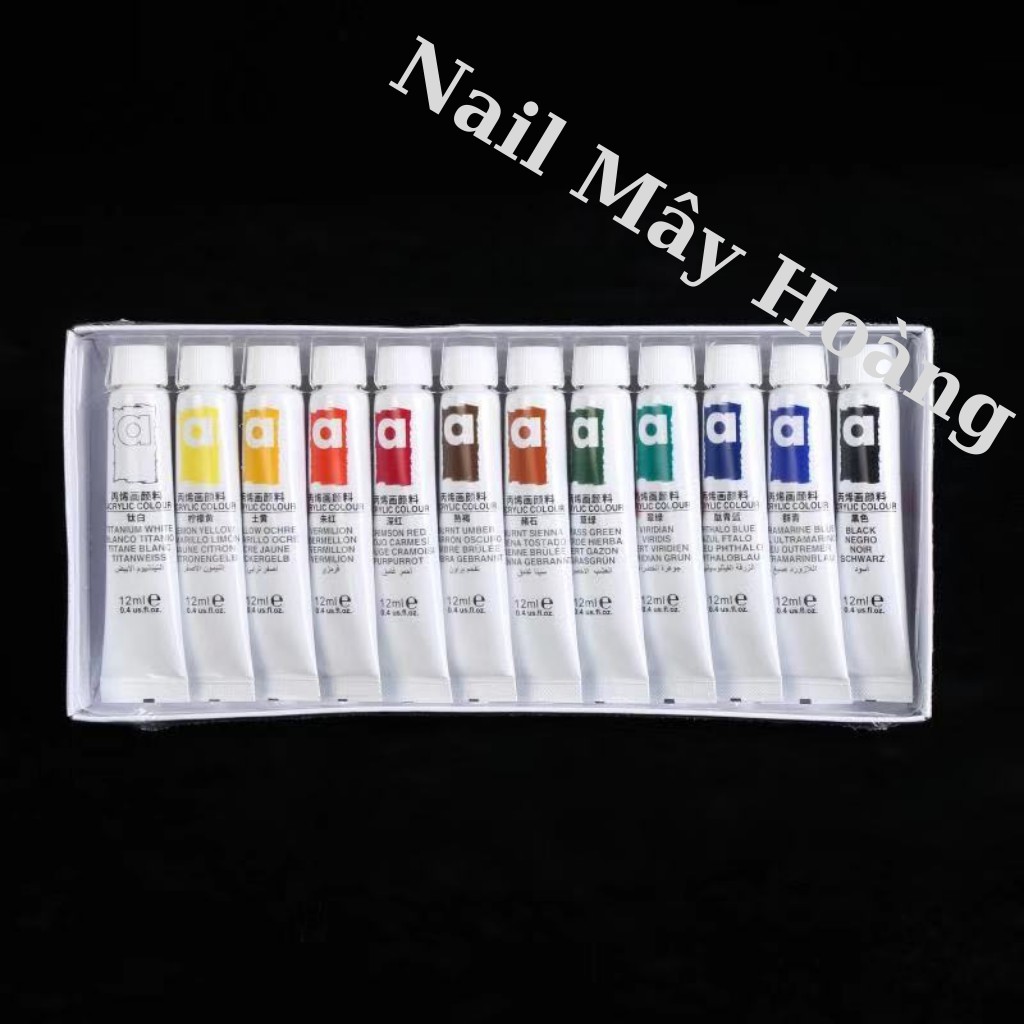 sét bột cọ bản 12 màu