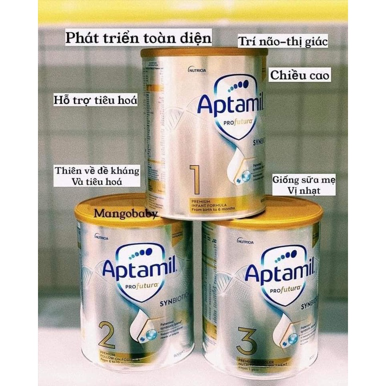 Sữa bột Aptamil Profutural Úc 900gr đủ số 1 2 3 4 cho bé yêu khôn lớn
