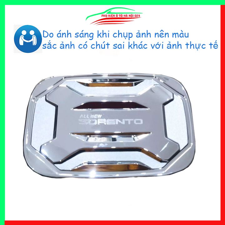 Ốp nắp xăng Sorento 2020-2023 mạ crom bảo vệ chống trầy trang trí ô tô
