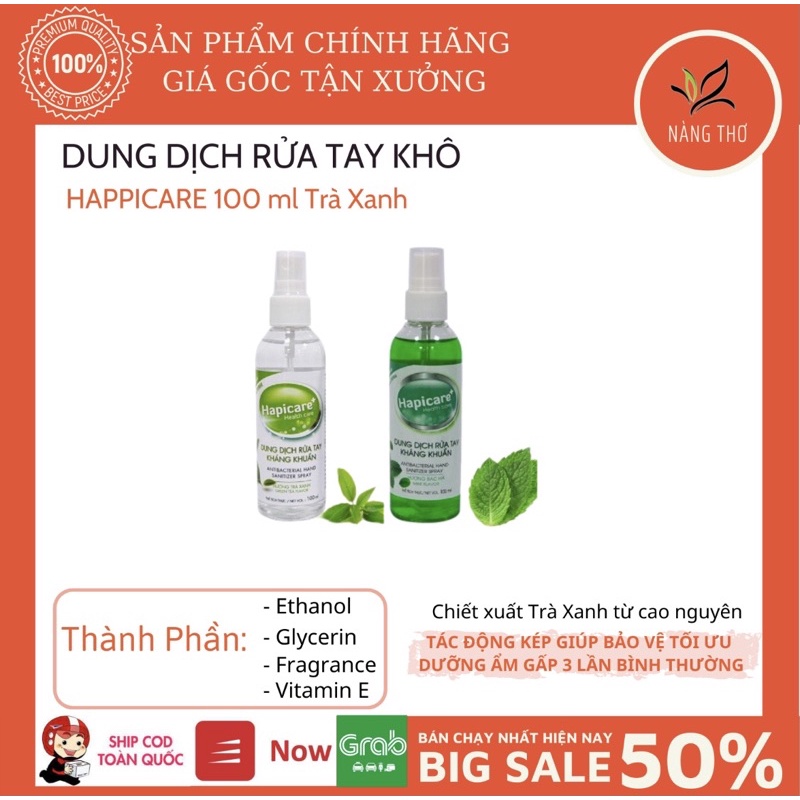 [GIAO TRONG 3H] Cồn y tế Happi Care  90 độ sát khuẩn - nước rửa tay sát khuẩn