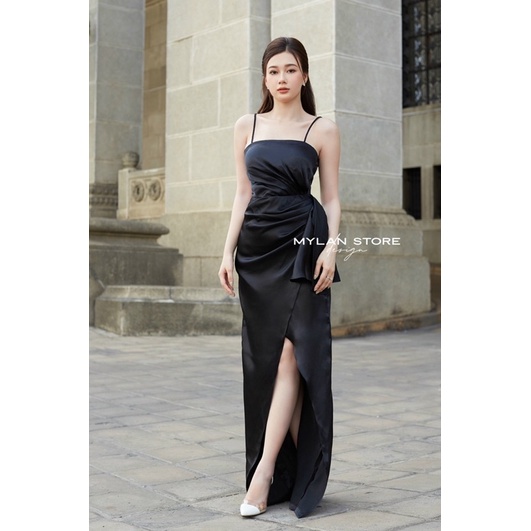 ĐẦM THIẾT KẾ MYLAN STORE ĐEN CHẤT LỤA CAO CẤP MỀM MÁT