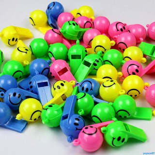 Lin Fang 4g smile face whistle plastic toy party activities cheerleader whistle cheering props fuel whistle