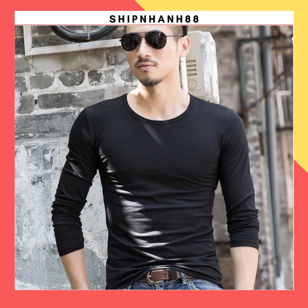 Áo Thun Nam Dài Tay Trơn ôm body nam hot 2020 88010 SHIPNHANH88