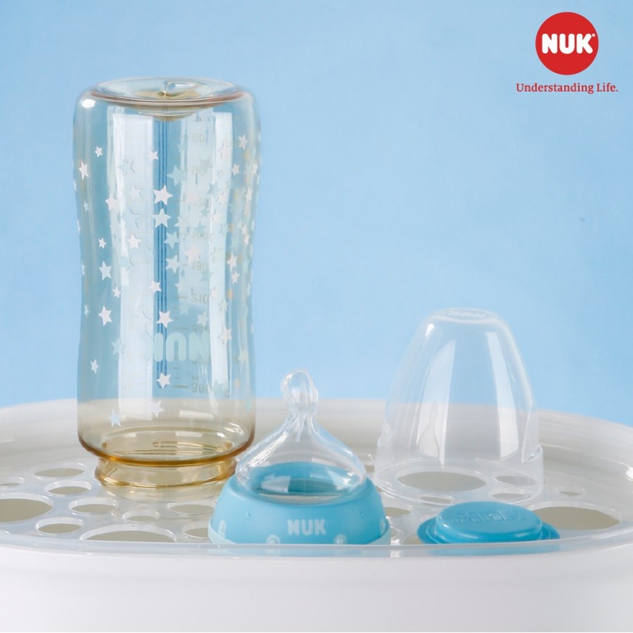 Bình Sữa Cảm Biến Nhiệt NUK PPSU 150ml 300ml Núm Ti Silicone chống vẩu cho bé S1 - M, S2-M NUK04 Homedy Kids