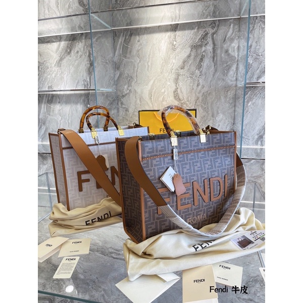 Túi xách túi tote đeo chéo da thật Fendi FD cao cấp size 35cm