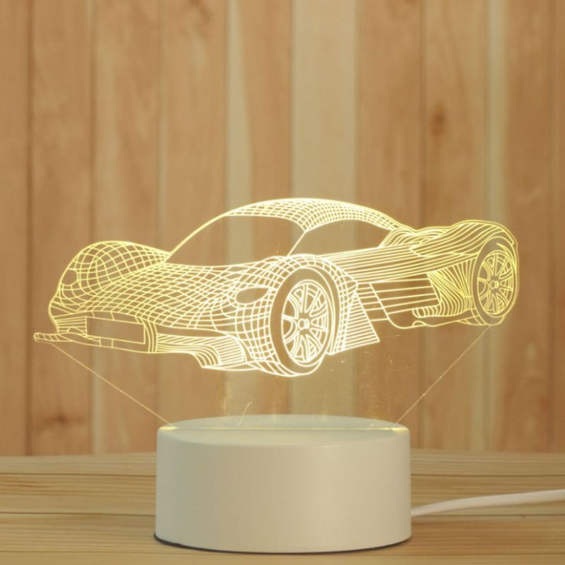 Đèn ngủ mô hình siêu xe 3D sáng tạo, độc lạ - Đèn Led Trang trí phòng ngủ - Quà tặng độc đáo ý nghĩa