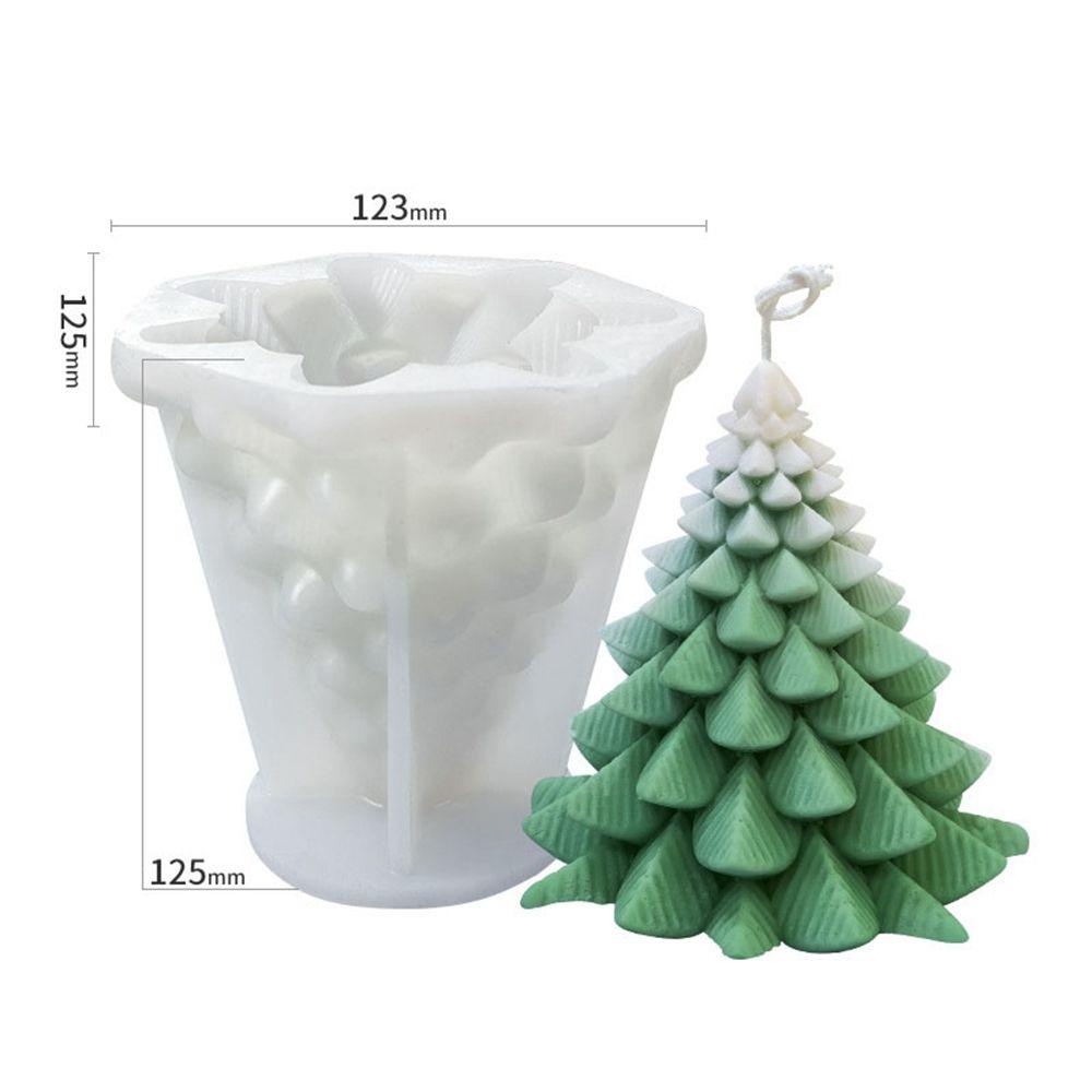 Phụ Kiện Trang Trí Giáng Sinh Bằng Silicone Hình Cây Thông 3D DIY