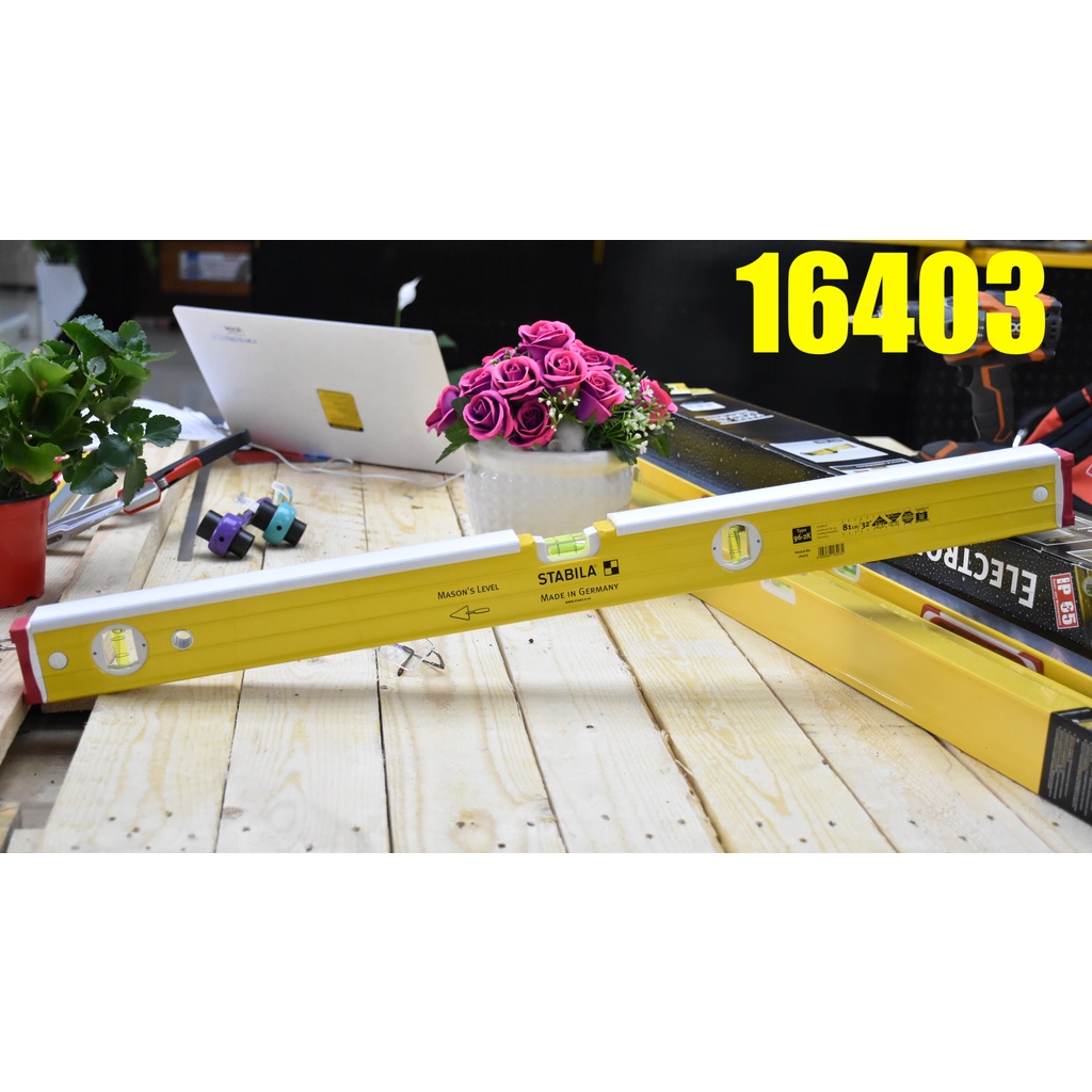 Thước thủy thợ xây 81cm Stabila 16403, độ chính xác 0,5mm/m dòng nivo 96K. Sản xuất tại Đức