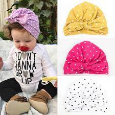 Mũ đội đầu chất liệu thun tuban cho bé cotton -saleoff 50%