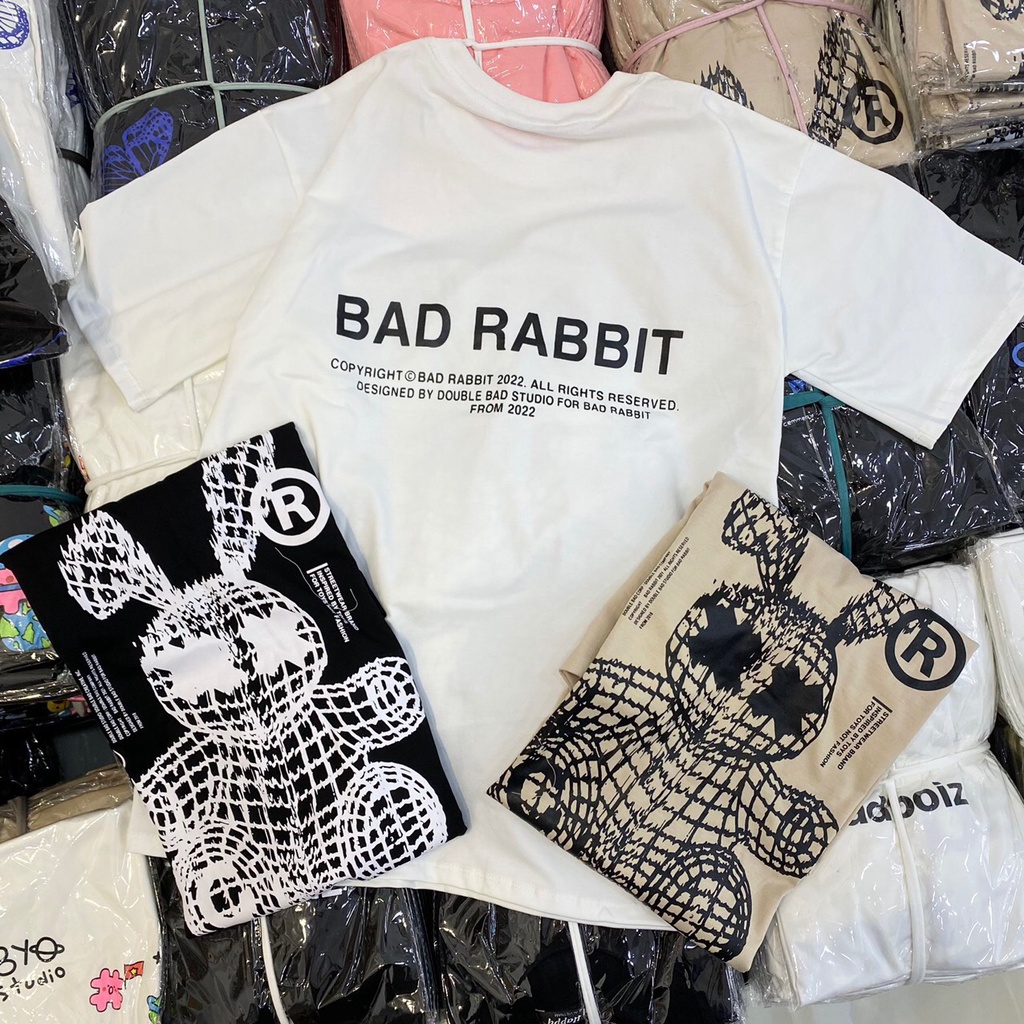 ÁO THUN UNISEX FORM RỘNG BAD RABBIT THE GRID
