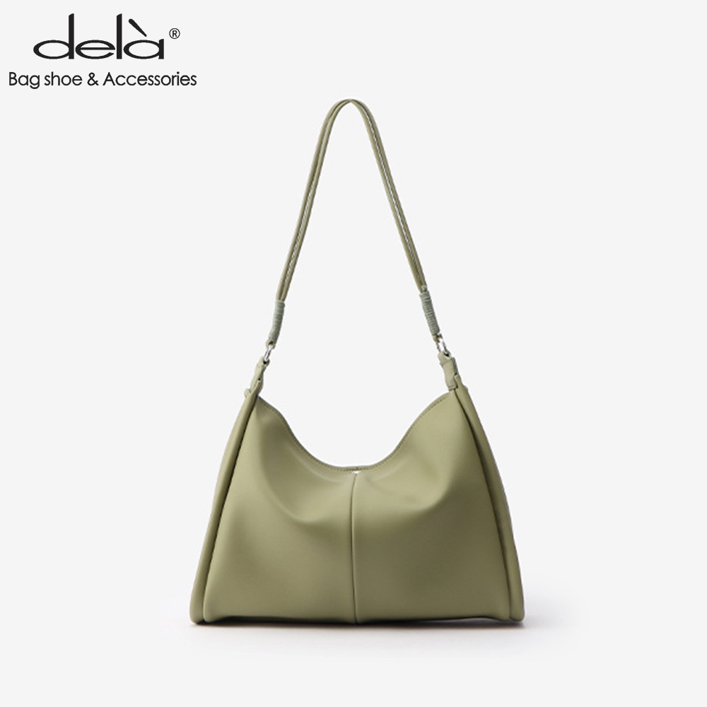 Dela Túi tote Đeo Vai Màu Trơn Sức Chứa Lớn Đơn Giản Thời Trang Nhật Hàn Cho Nữ