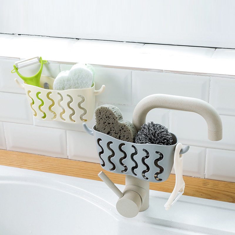 Giá Đỡ Bọt Biển Rửa Chén Treo Tường Không Đục Lỗ Có Giác Hút Sắp Xếp Gọn Gà