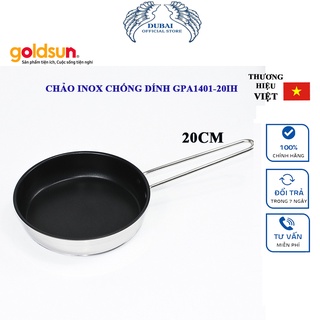 Chảo, chảo inox chống dính Goldsun (20cm) GPA1401-20IH  - Sử dụng trên mọi loại bếp