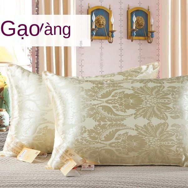 [Five-star] Bộ đôi gối bông chính hãng bao gối, lụa lông vũ, bảo vệ cột sống cổ, khách sạn cao cấp