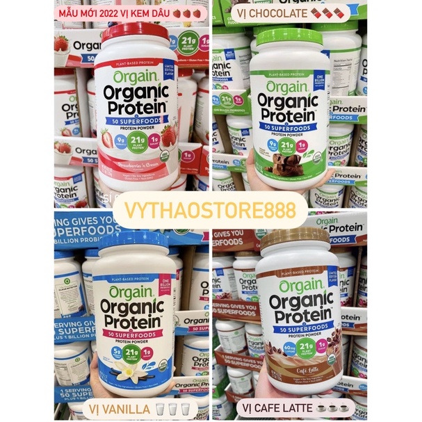Bột Protein Hữu Cơ Orgain Organic Protein 1224g