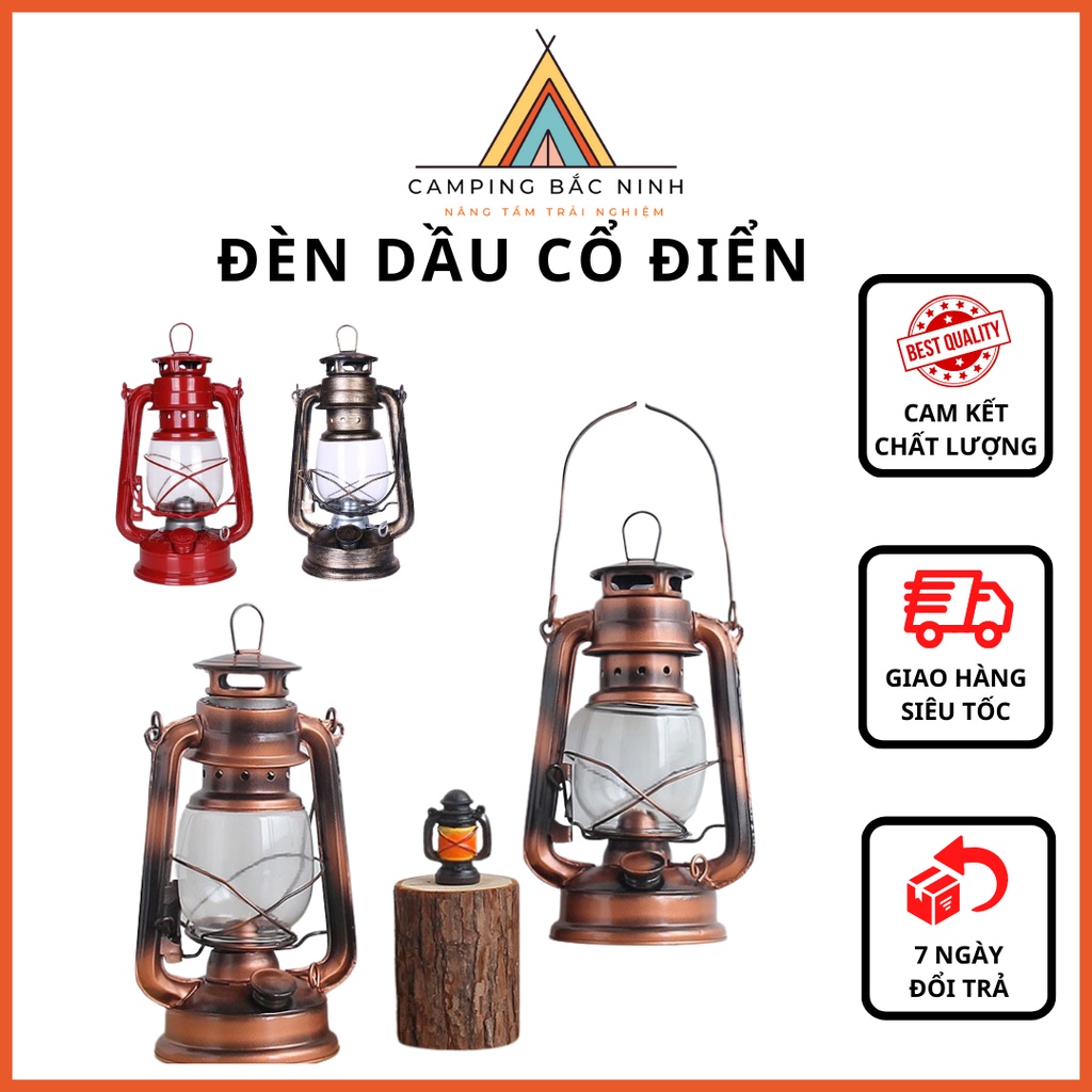 Đèn dầu kiểu dáng cổ điển đi bão