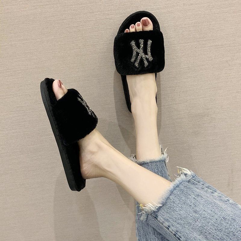 Dép Lông NY Đế Nhựa Siêu Xinh