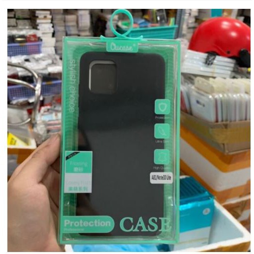 Ốp lưng dẻo màu đen OU Case cho Galaxy Note 10 Lite bảo vệ camera
