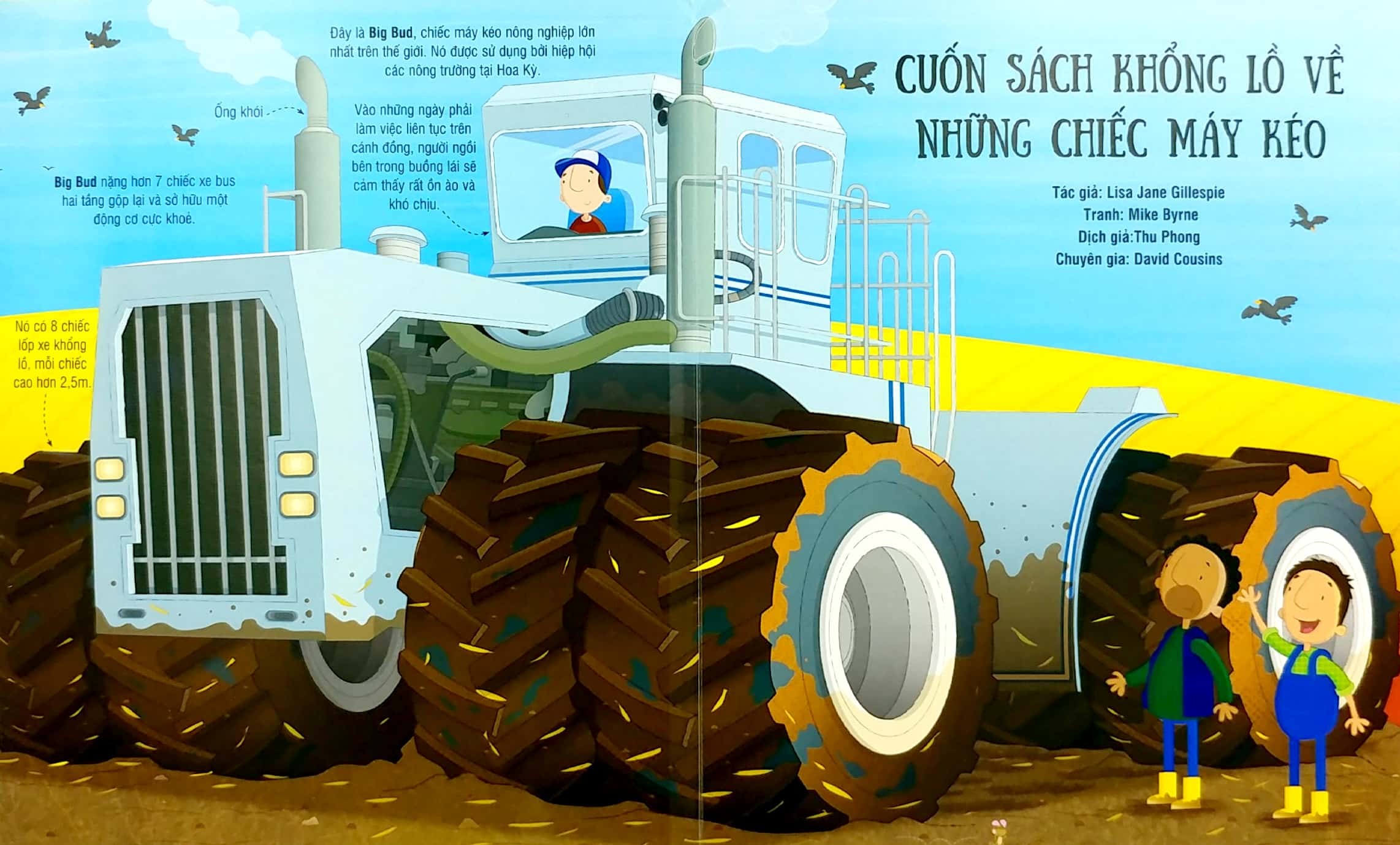 Cuốn sách khổng lồ về những chiếc máy kéo - Big Book of Big Tractors - Nhà phát hành Đinh Tị