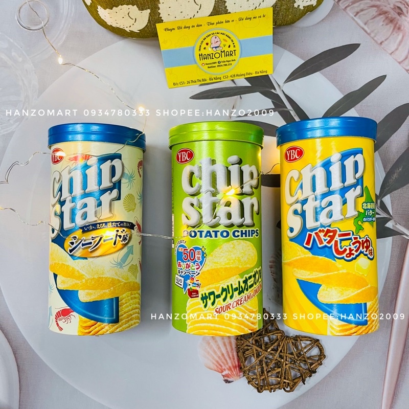 Bánh Snack khoai tây Chip Star Nhật Bản ăn dặm cho bé trên 1 tuổi 50gr