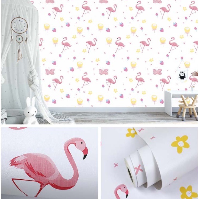 Decal giấy dán tường HẠC TRẮNG MỚI khổ 45cm keo sẵn