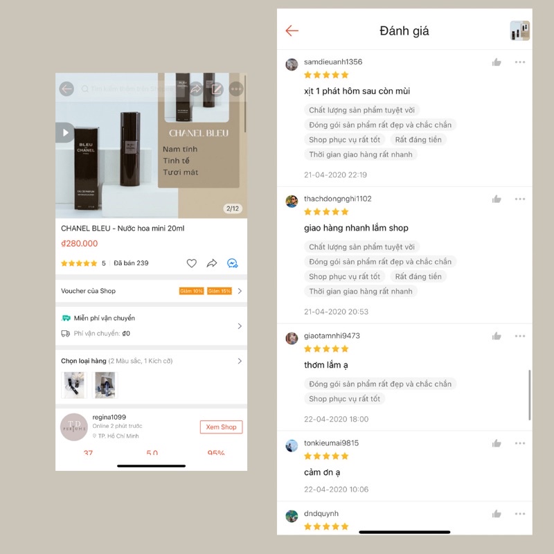 CHANEL BLEU edp - Nước hoa mini 20ml (link mới) | BigBuy360 - bigbuy360.vn