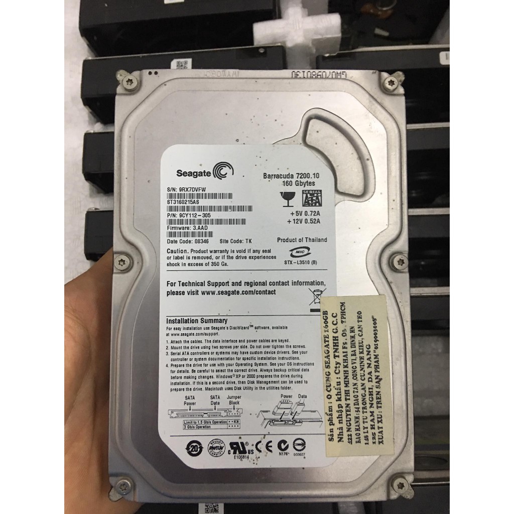 Ổ Cứng Pc Hdd 3.5 320GB 250GB 160GB Cũ