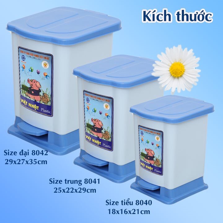 [Rẻ Vô Địch] Thùng Rác Nắp Bật Việt Nhật 3 Size, Thùng Rác Văn Phòng, Gia Đình Có Nắp Đậy Tiện Dụng - MS8040