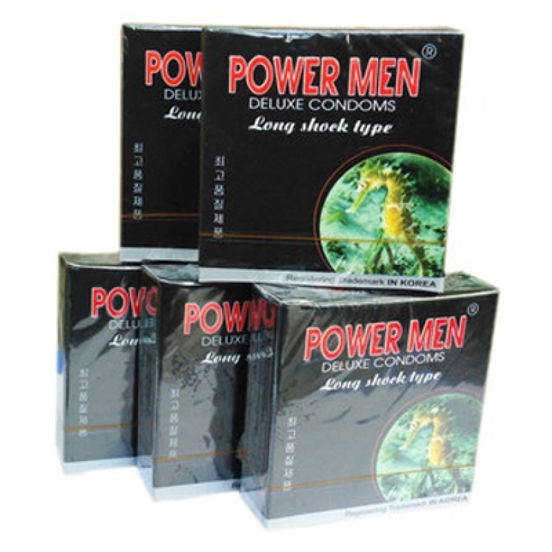 Bao cao su POWER MEN Cá Ngựa Long shock type hộp 3 cái