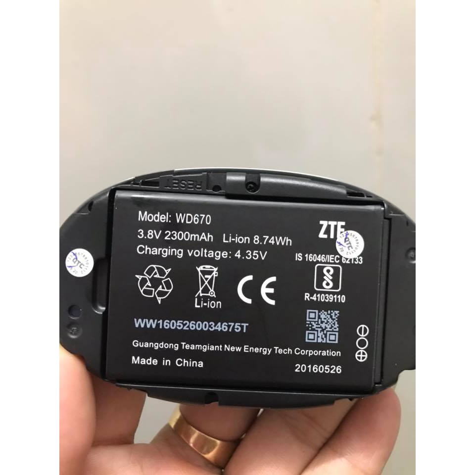 Pin thay thế cho phát wifi ZTE WD 670 Wipod chính hãng pin chuẩn