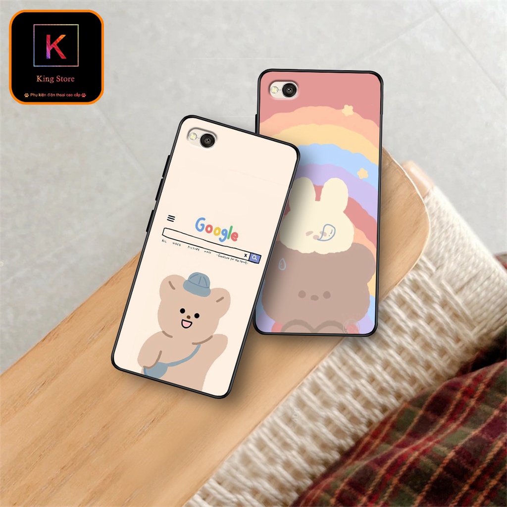Ốp lưng Xiaomi Redmi 4 - Redmi 4A - Redmi 4X - Ốp in hình gấu bear ngộ nghĩnh