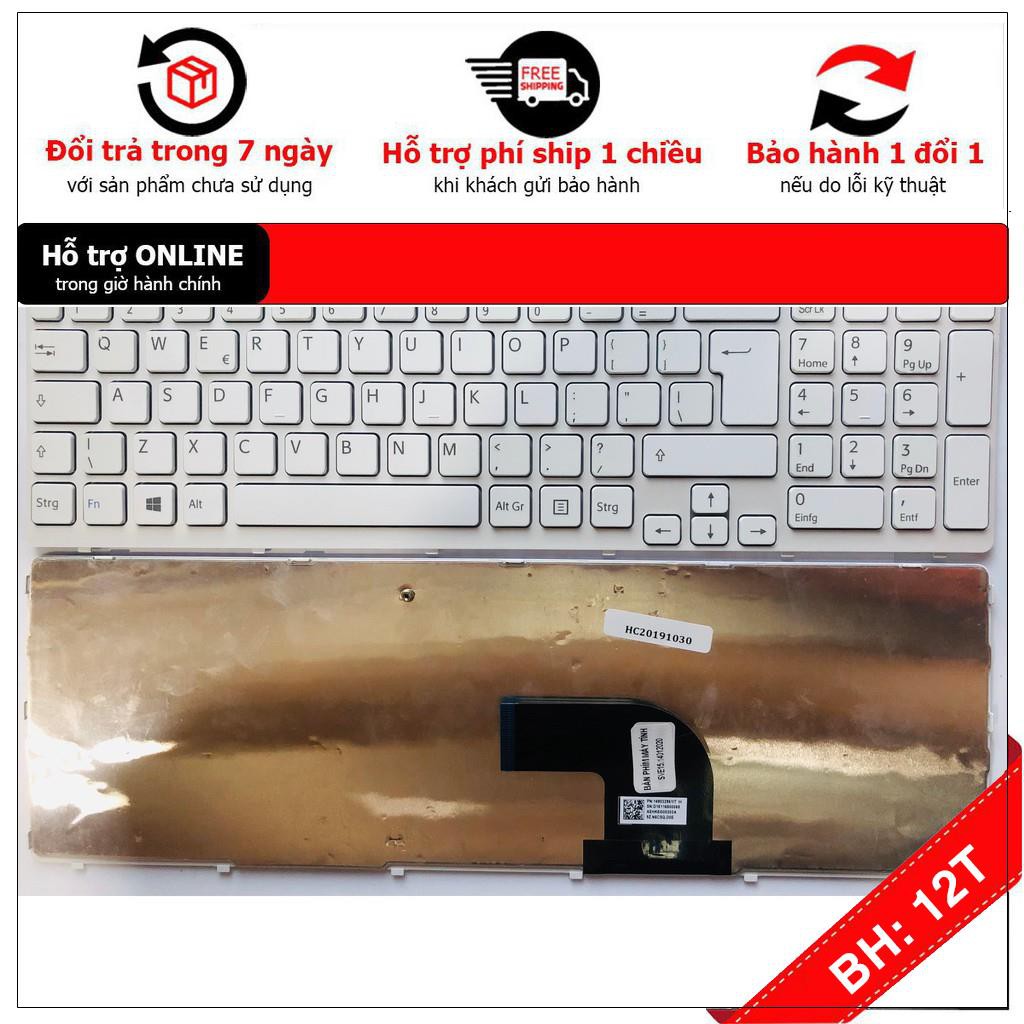 [BH12TH] Bàn Phím Laptop SONY VAIO SVE15 SVE1512E6E SVE1512F1E Trắng Hàng Mới 100% Bảo Hành 12 Tháng Toàn Quốc