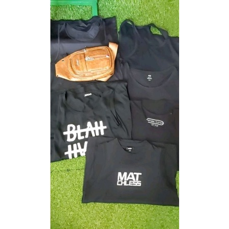 set áo ba lỗ nam đen size M