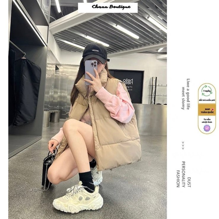 ÁO KHOÁC PHAO NỮ. ÁO PHAO GILE NỮ. ÁO GHILE 3 MÀU