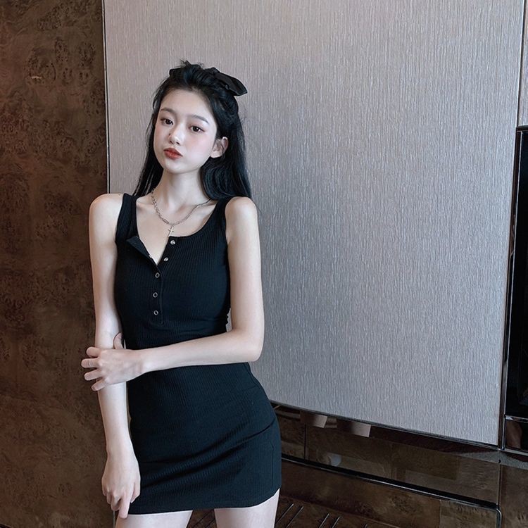 Đầm Hai Dây Ôm Dáng Co Giãn Thời Trang Dành Cho Nữ | BigBuy360 - bigbuy360.vn