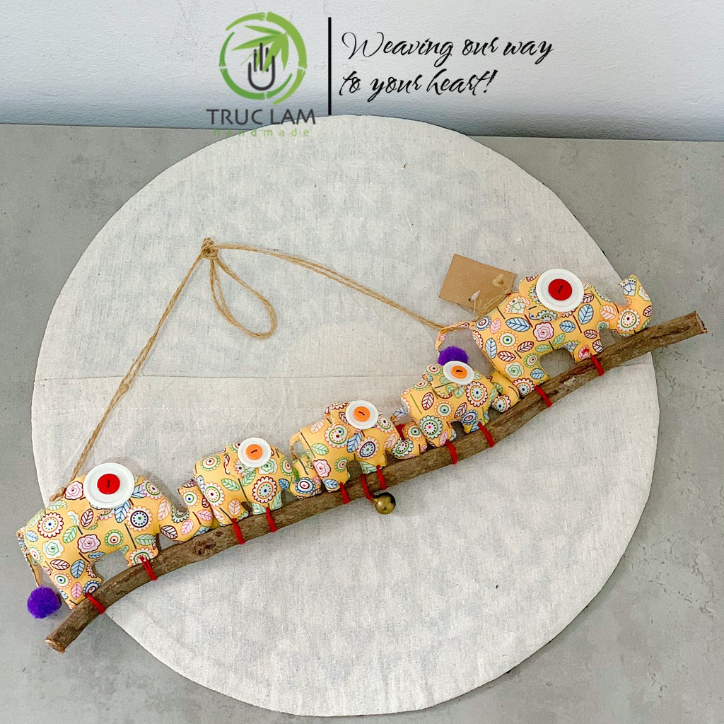 Phụ Kiện Decor Trang Trí Nội Thất Hình Đàn Voi - Trúc Lâm Handmade