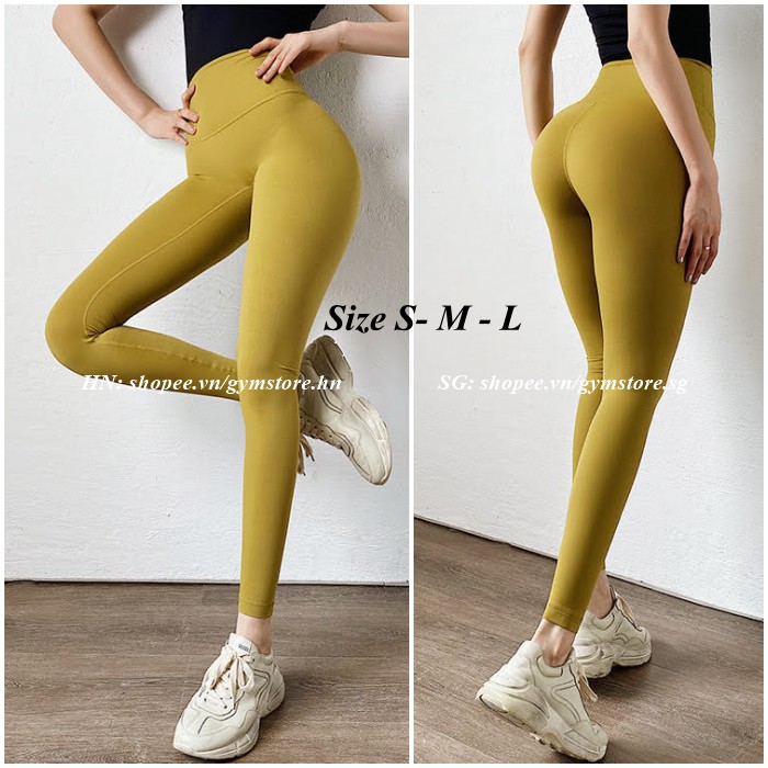 Quần Legging Cạp Cạp Cao Chun Mông Gen Bụng Tập Gym Yoga Thể Thao Nữ Thun Poly Mềm Mịn Siêu Co Giãn Thoáng Mát 919