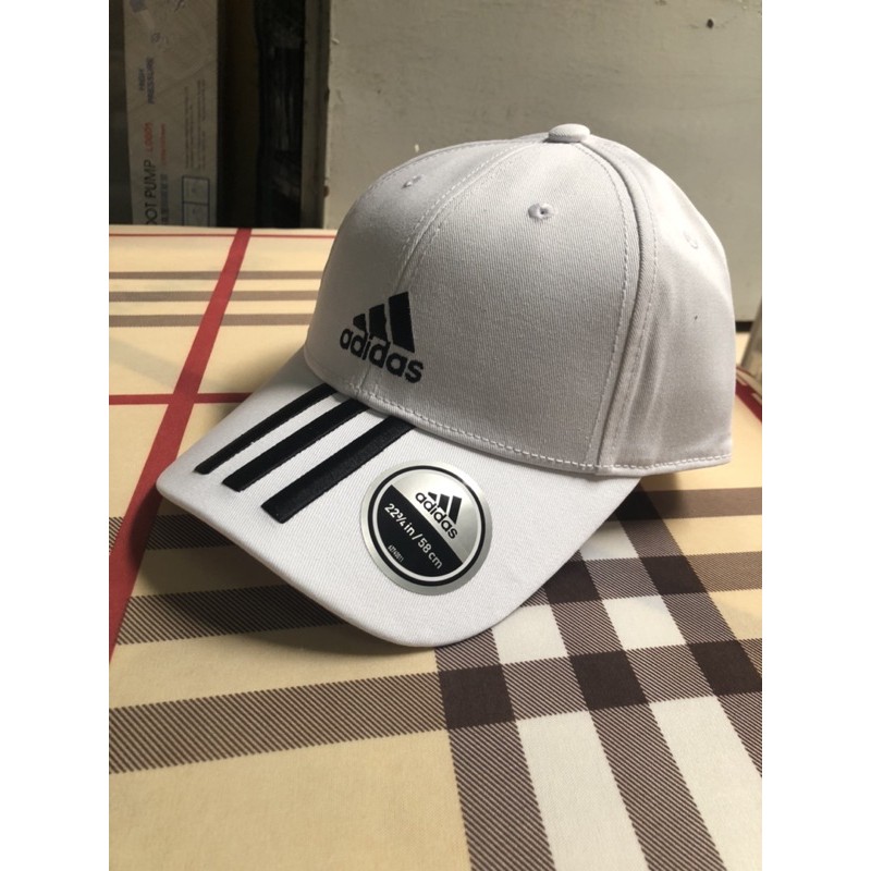 Nón thễ thao Adidas Cotton Baseball Cap - White/Black.Hàng US