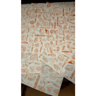 1.000 tờ GIẤY GÓI HAMBURGER  IN HOA VĂN  30x30cm