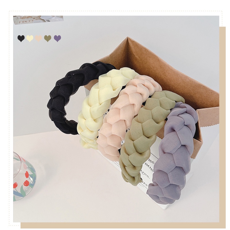 Băng đô cài tóc vải lưới thiết kế phong cách Hàn Quốc cho nữ