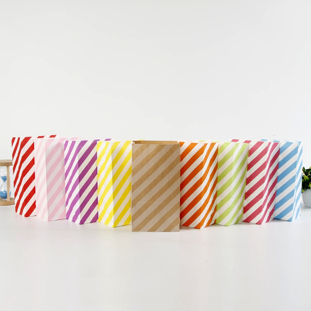 Set 10 Túi Giấy Đựng Bánh Kẹo / Món Tráng Miệng Họa Tiết Mặt Trăng Nhiều Màu Sắc