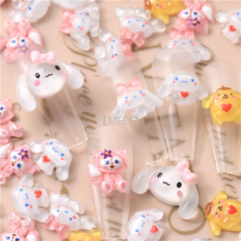 1 Túi Vật Liệu Resin Thủ Công Hình Chú Chó Hoạt Hình Tai To DIY