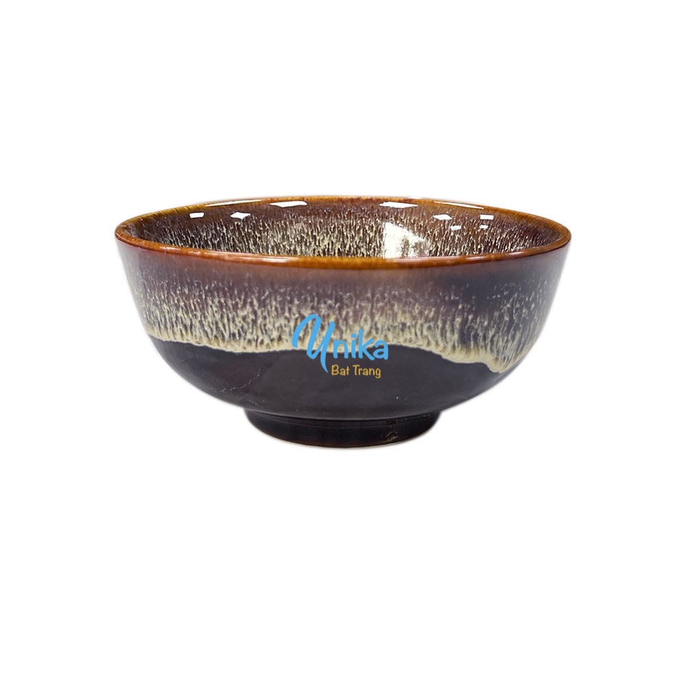 Bát cơm hoả biến thố hào nâu xám tuyết cao cấp - Chén cơm nâu xám tuyết - Gốm Sứ Bát Tràng