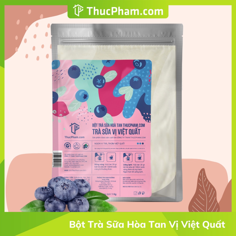 Bột Trà Sữa Hòa Tan ThucPham.com Đủ Vị - Túi 100g và 1kg - Đậm Vị Trà, Béo Ngậy Vị Sữa, Thơm Mùi Tự Nhiên