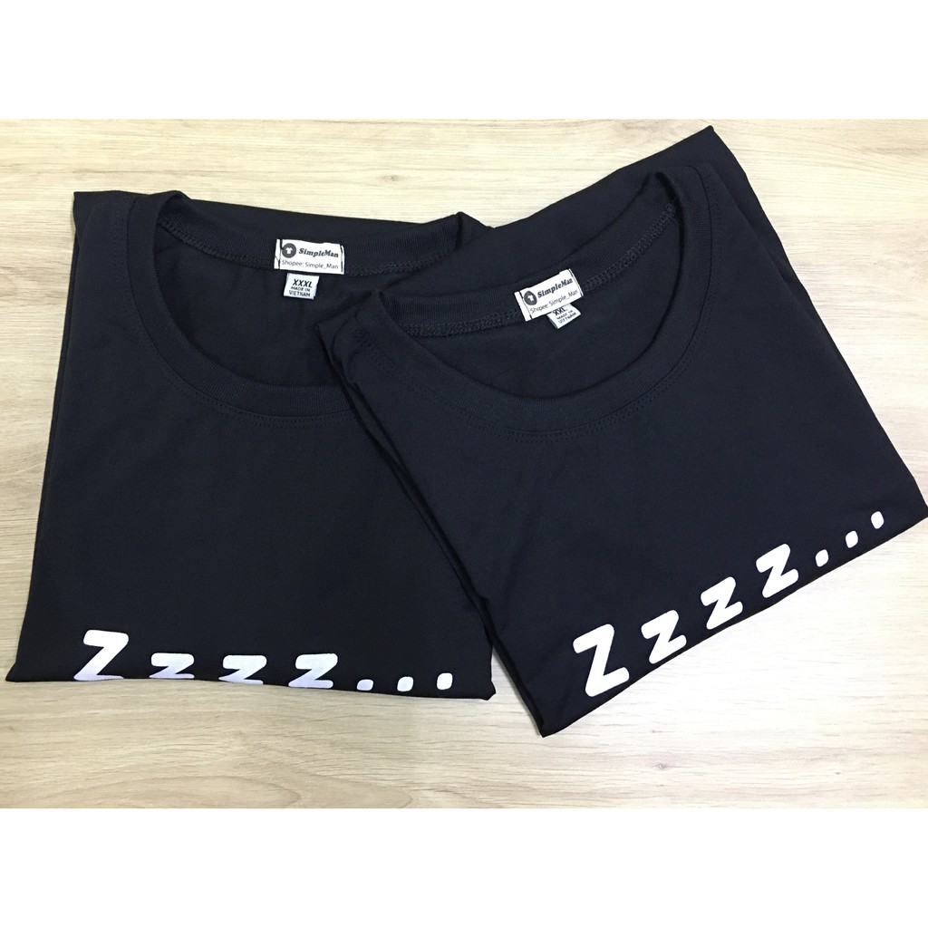 Áo thun nam nữ in chữ Zzzz Goodnight màu đen- Simple Man | BigBuy360 - bigbuy360.vn