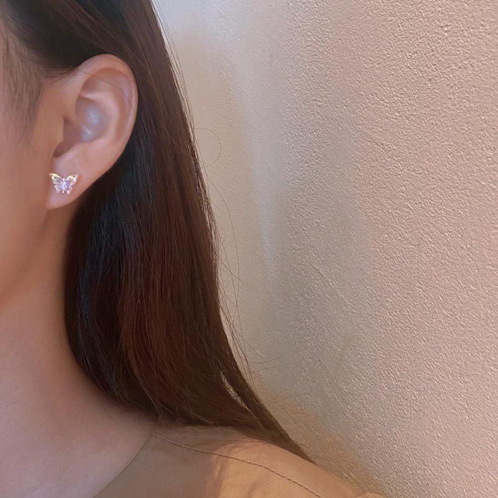 1 Bông Tai Hình Trái Tim / Bướm Vintage Thời Trang Cho Nữ