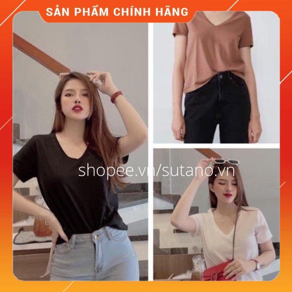 [HÀNG ĐẸP] Áo phông giấy,áo thun trơn cổ tim dáng rộng chất giấy mát lạnh nhiều màu MSP25243