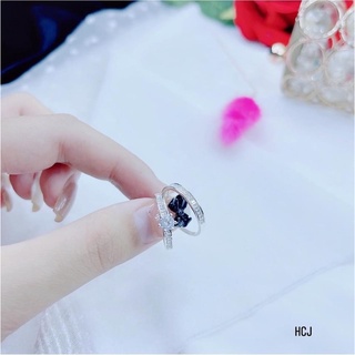 Nhẫn đôi bạc thật đính đá tuyệt đẹp