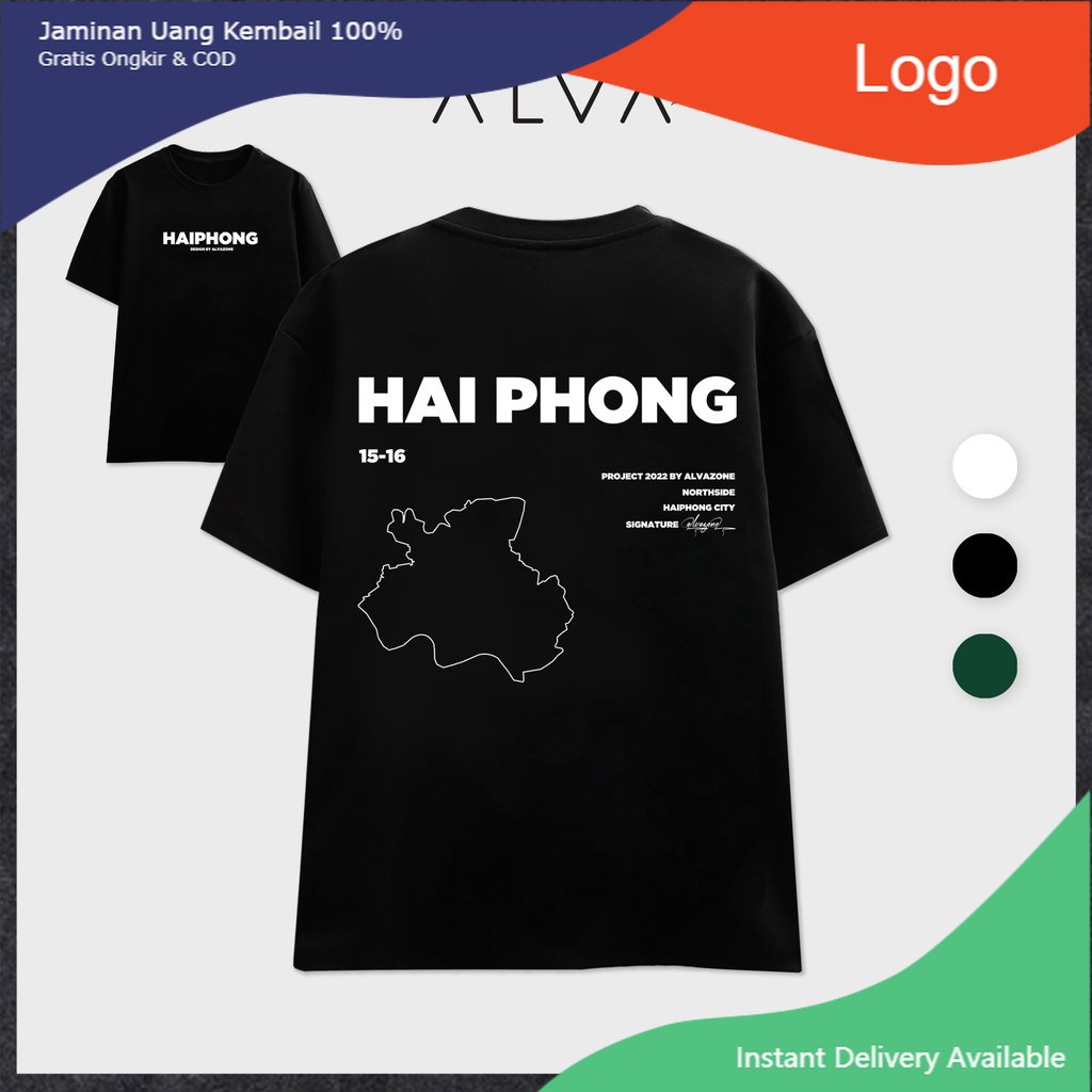 Áo 63 tỉnh thành áo thun Hải Phòng from rộng nam nữ unisex freesize tay lỡ 100% cotton cá tính mạnh mẽ streetwear Zeta