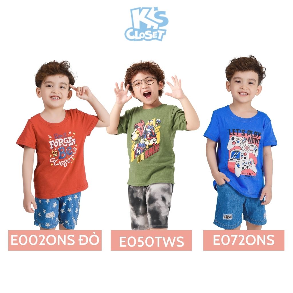 Áo Cộc Tay K's Closet Cho Bé Trai  E002ONS / E072ONS / E050TWS